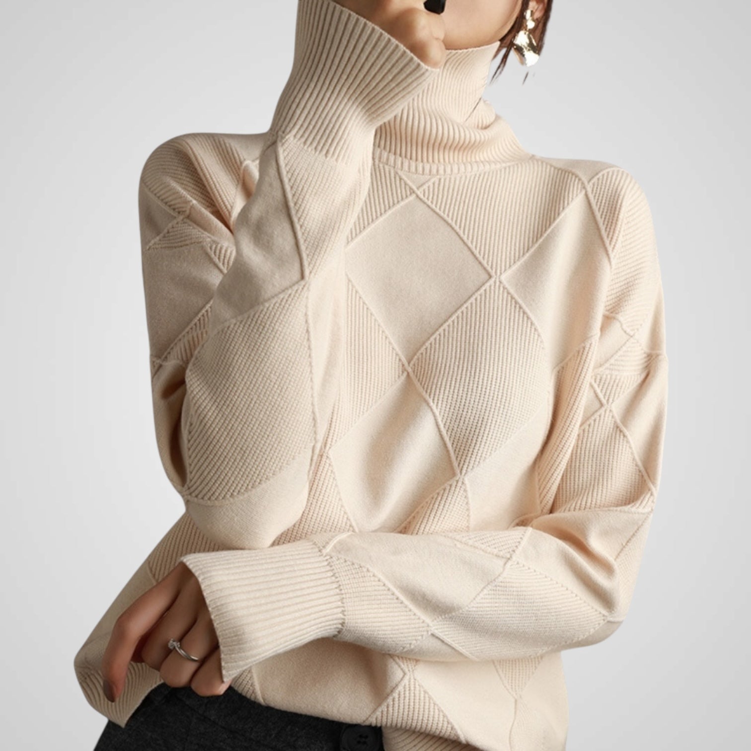 Ava | Suéter de cuello alto de cachemira para mujer Luvamoda
