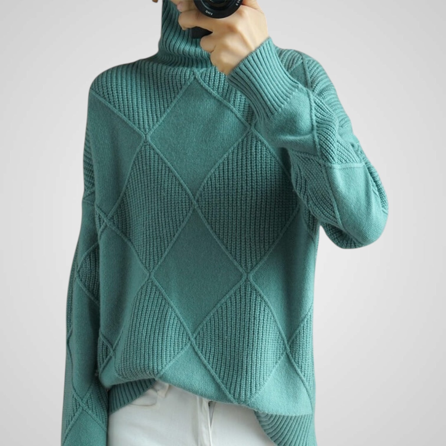 Ava | Suéter de cuello alto de cachemira para mujer Luvamoda