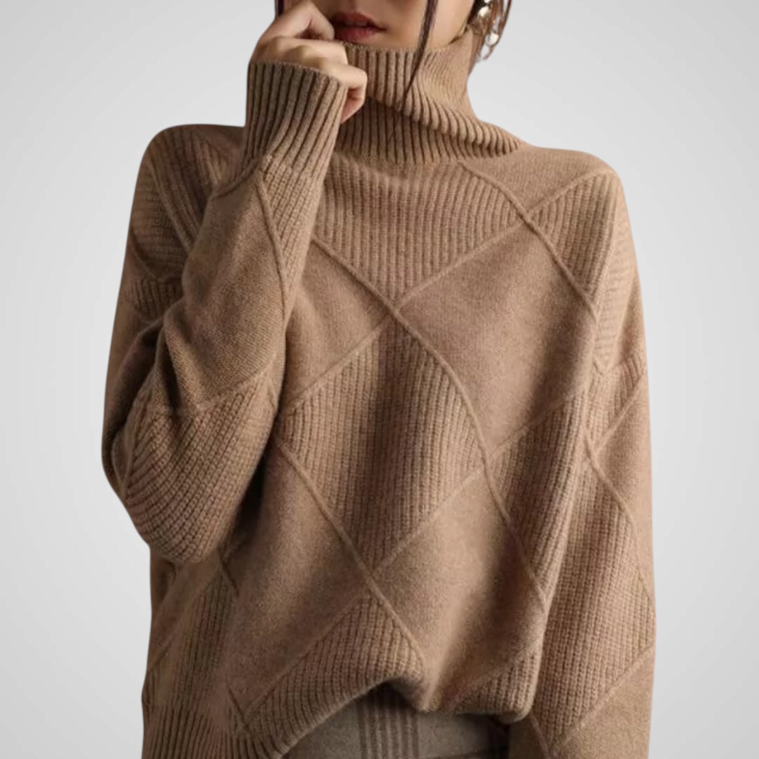 Ava | Suéter de cuello alto de cachemira para mujer Luvamoda