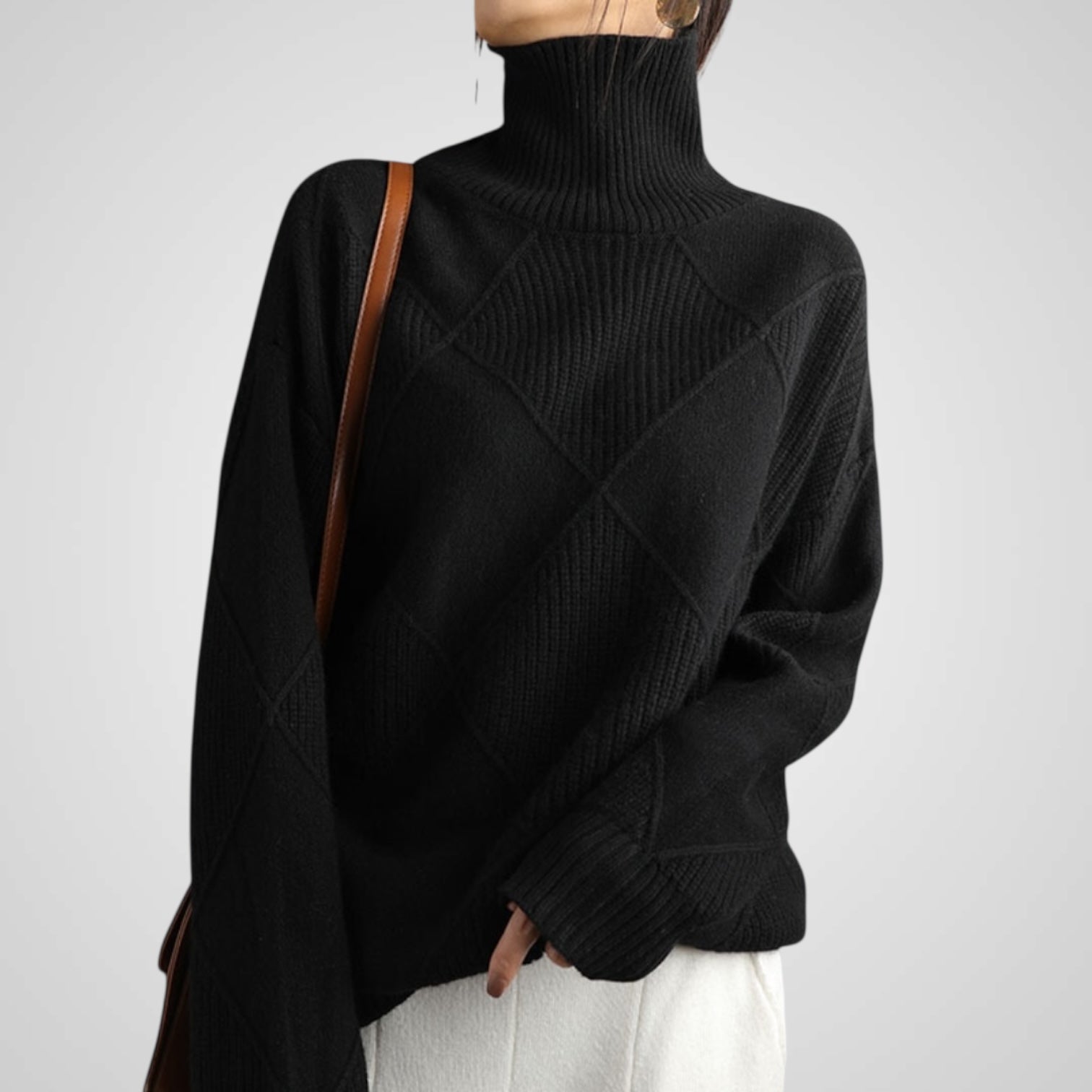 Ava | Suéter de cuello alto de cachemira para mujer Luvamoda