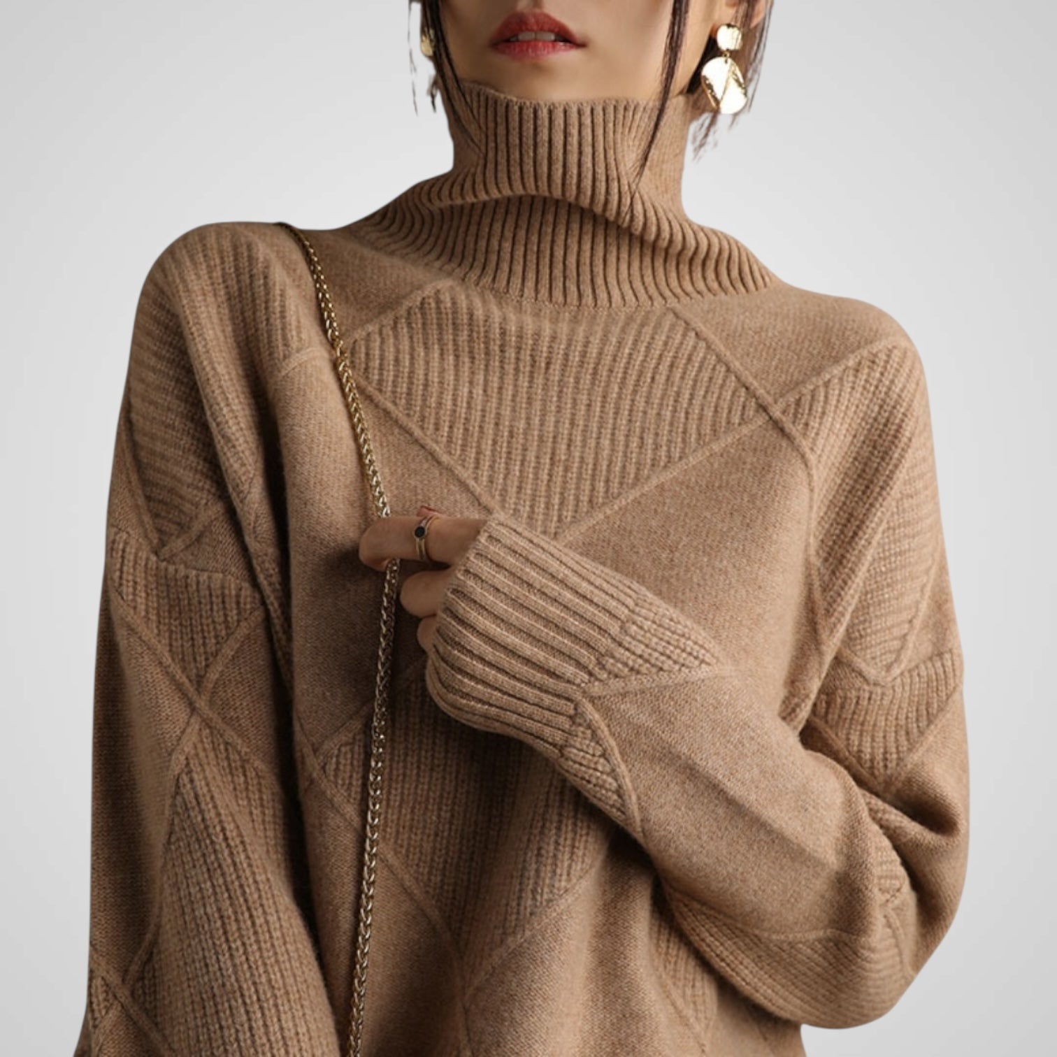 Ava | Suéter de cuello alto de cachemira para mujer Luvamoda