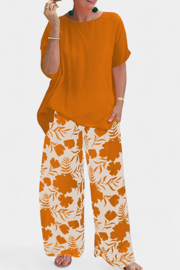 Conjunto floral de dos piezas Aivy con un toque relajado LuvaModa
