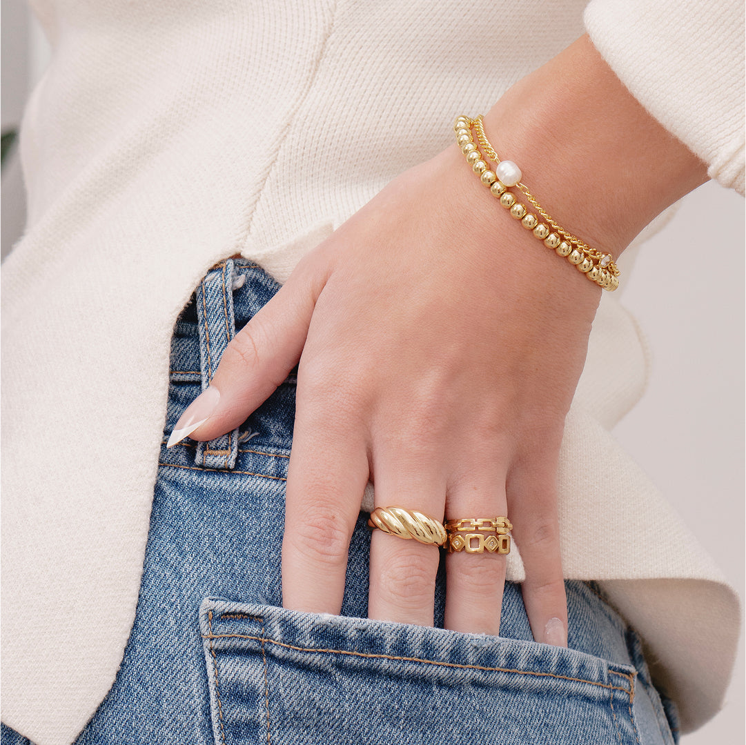 Pulsera de oro Mykonos LuvaModa