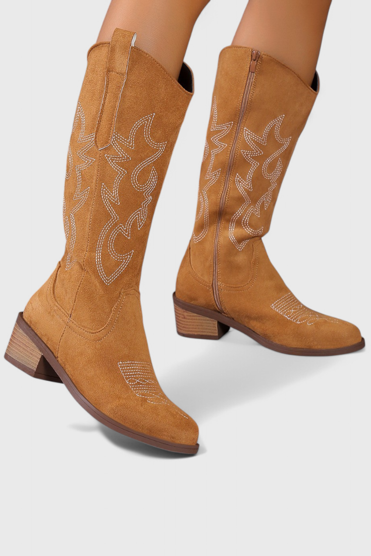 Botas vaqueras de ante estilo western Elka LuvaModa