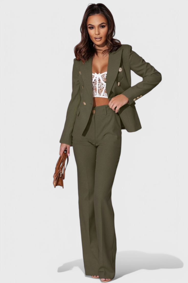 Conjunto elegante de blazer y pantalón Rosalin LuvaModa