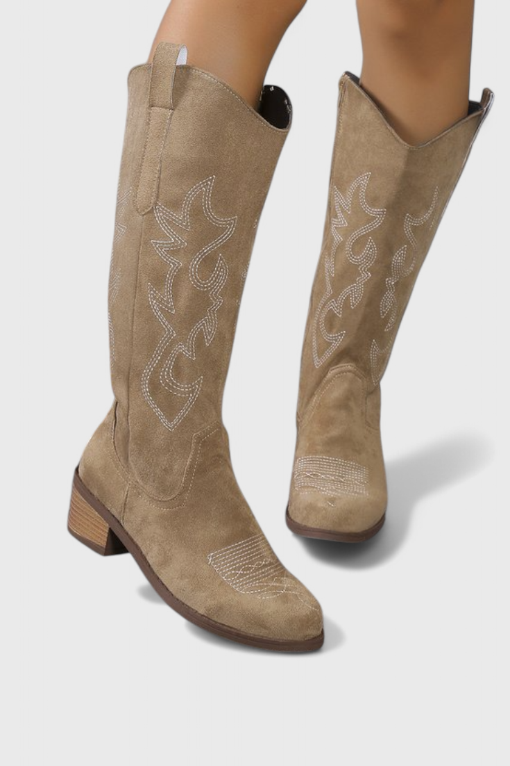 Botas vaqueras de ante estilo western Elka LuvaModa