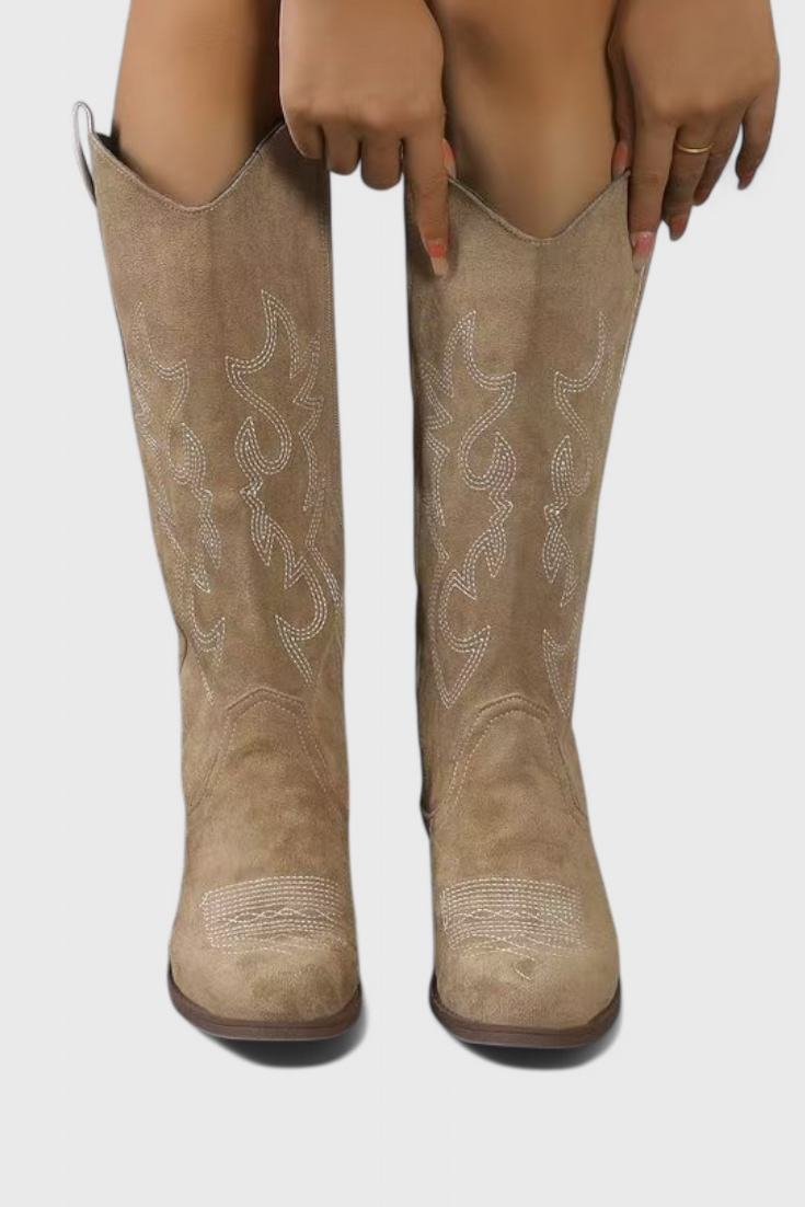 Botas vaqueras de ante estilo western Elka LuvaModa