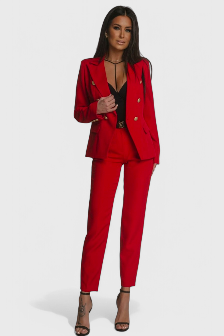 Conjunto elegante de blazer y pantalón Rosalin LuvaModa