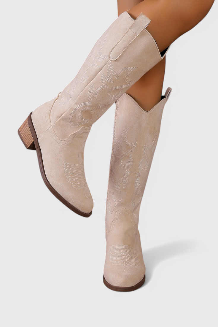 Botas vaqueras de ante estilo western Elka LuvaModa