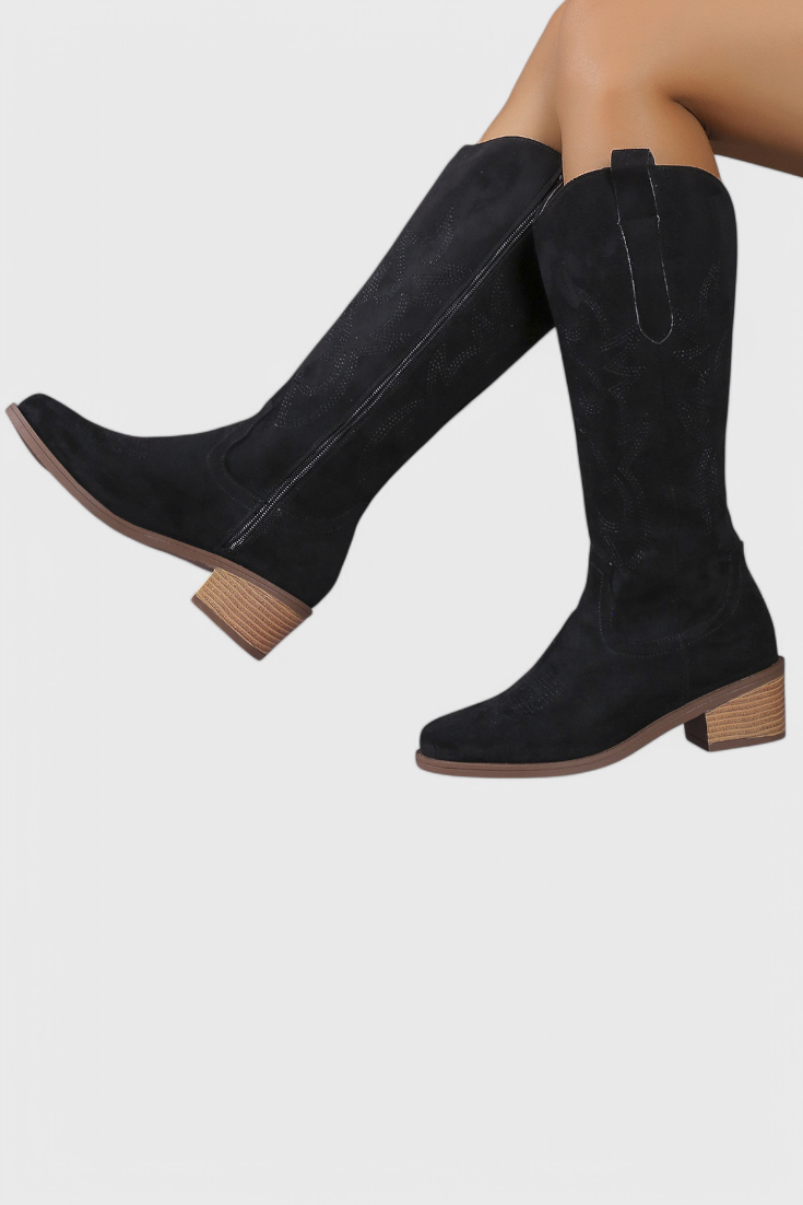 Botas vaqueras de ante estilo western Elka LuvaModa