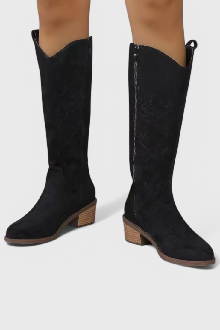 Botas vaqueras de ante estilo western Elka LuvaModa
