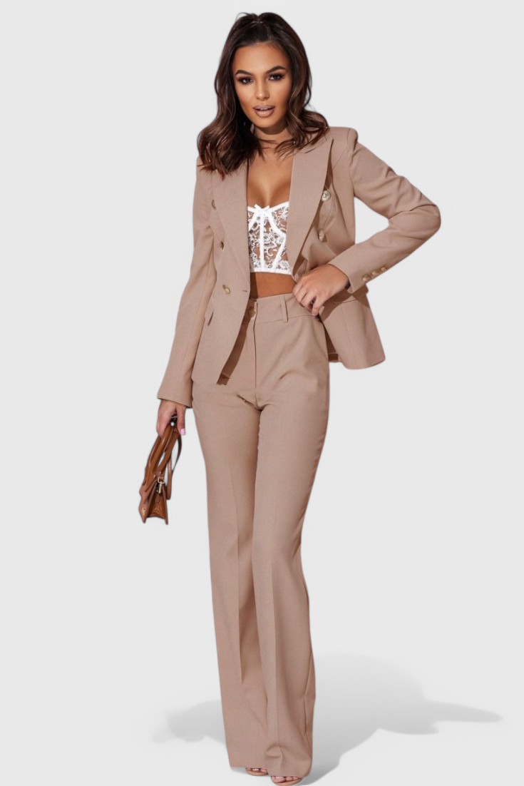 Conjunto elegante de blazer y pantalón Rosalin LuvaModa