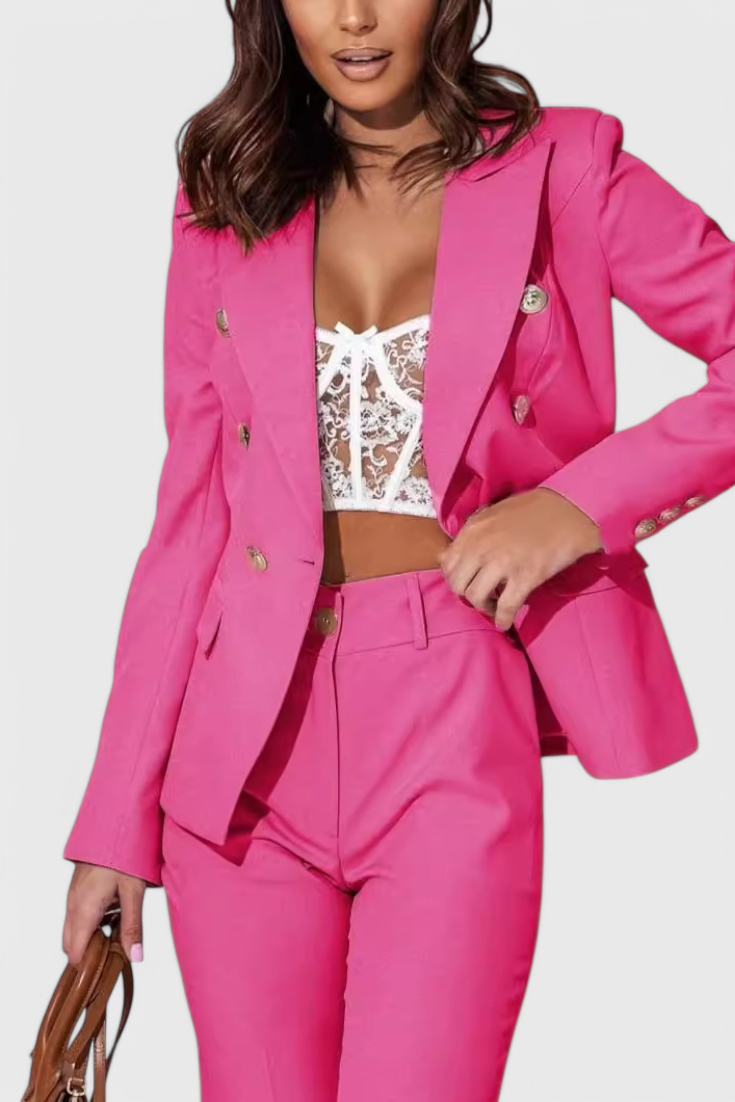 Conjunto elegante de blazer y pantalón Rosalin LuvaModa