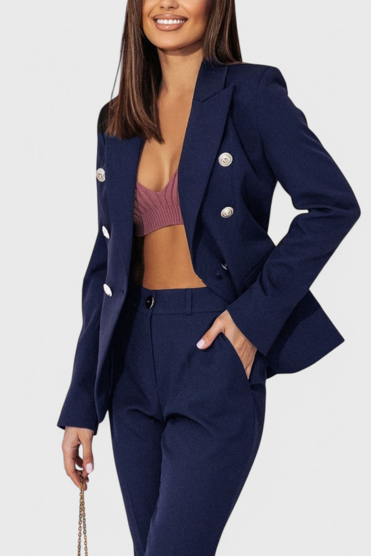 Conjunto elegante de blazer y pantalón Rosalin LuvaModa