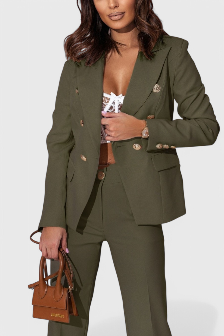 Conjunto elegante de blazer y pantalón Rosalin LuvaModa