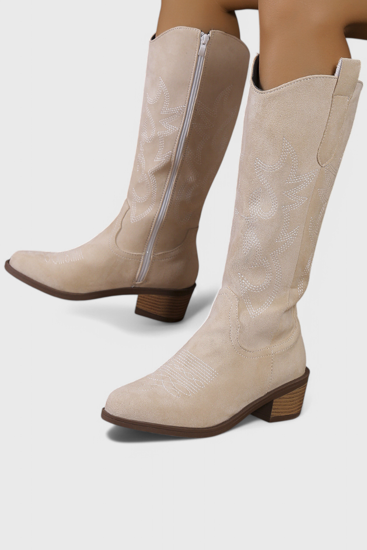 Botas vaqueras de ante estilo western Elka LuvaModa