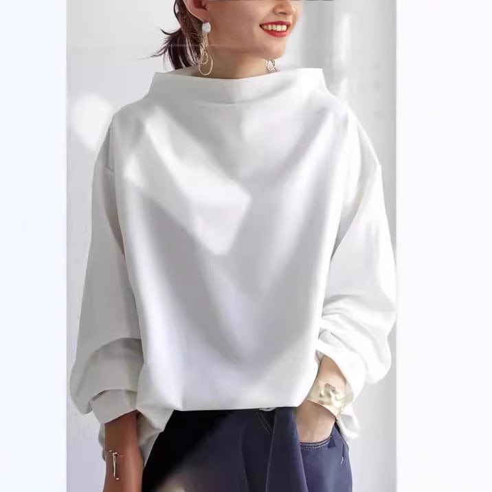 Ellie | Top de punto con cuello alto y textura suave Luvamoda