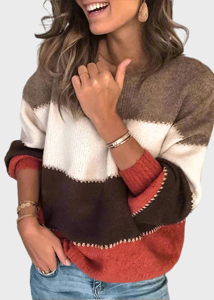 Cómodo jersey de cuello alto de punto Luvamoda
