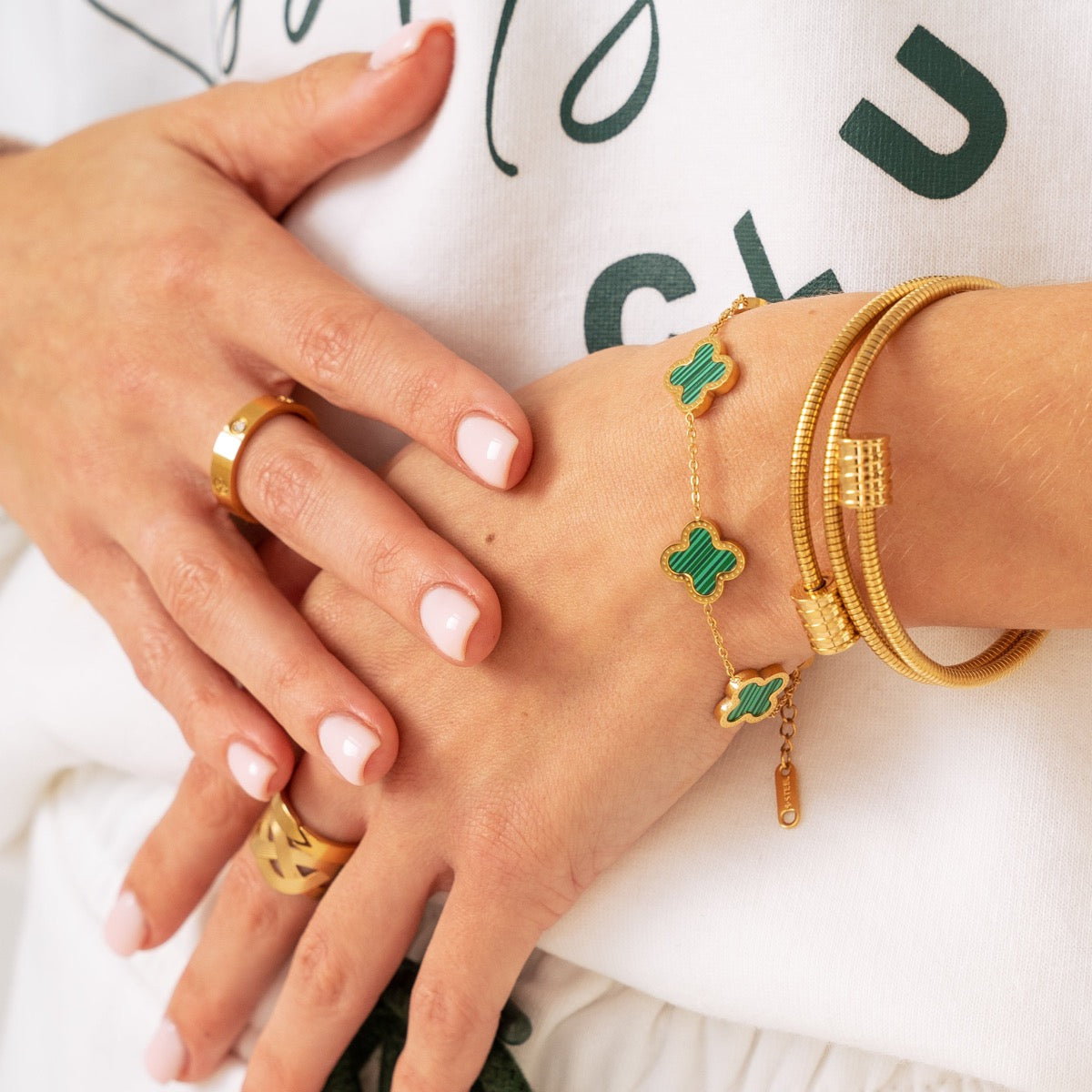 Pulsera Twister de oro LuvaModa