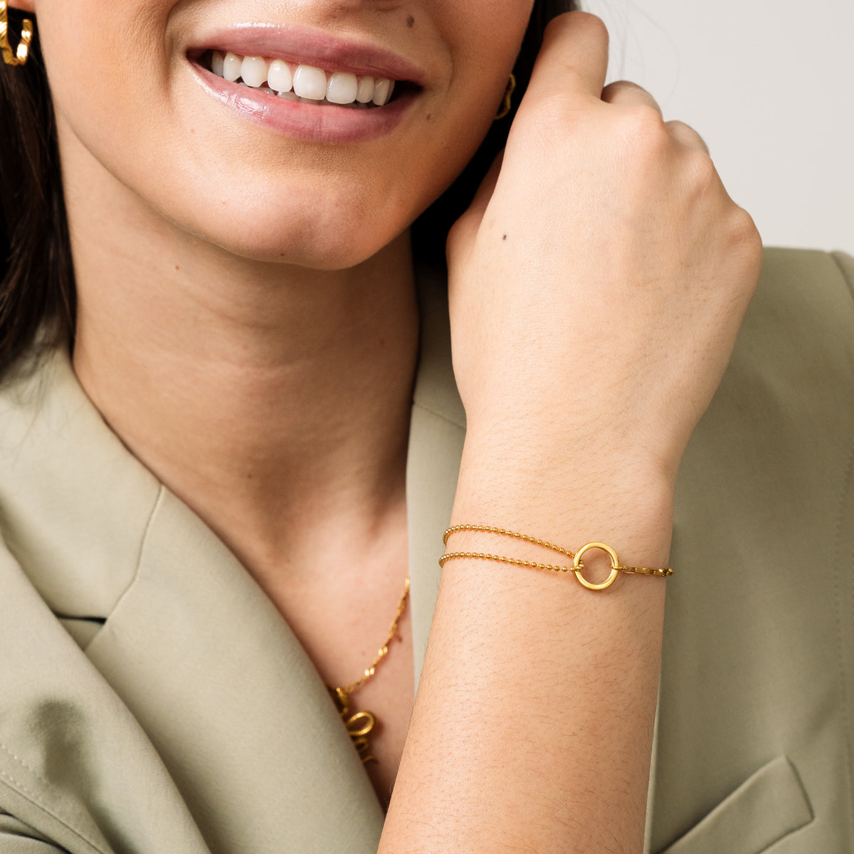 Pulsera de tenis de oro en caja LuvaModa