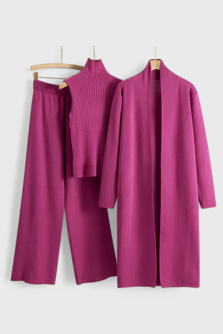 Conjunto de tres piezas de punto Mahalia LuvaModa
