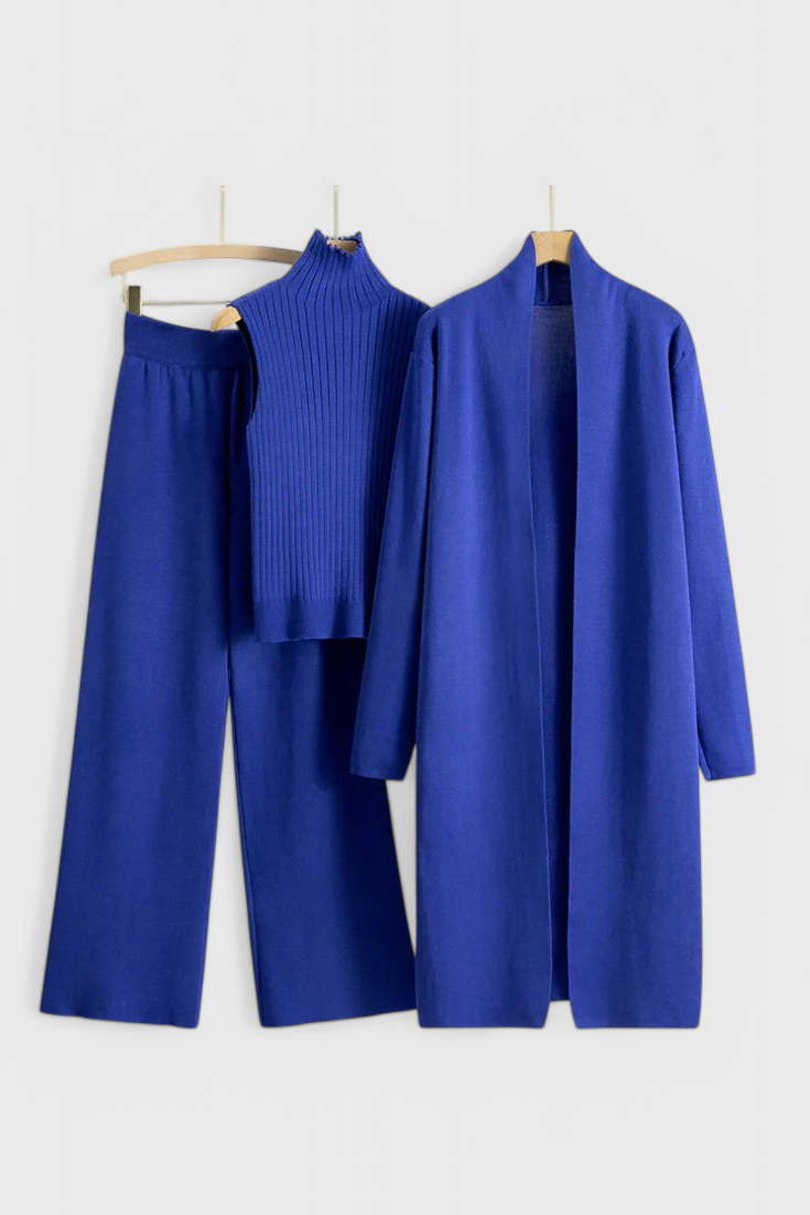 Conjunto de tres piezas de punto Mahalia LuvaModa