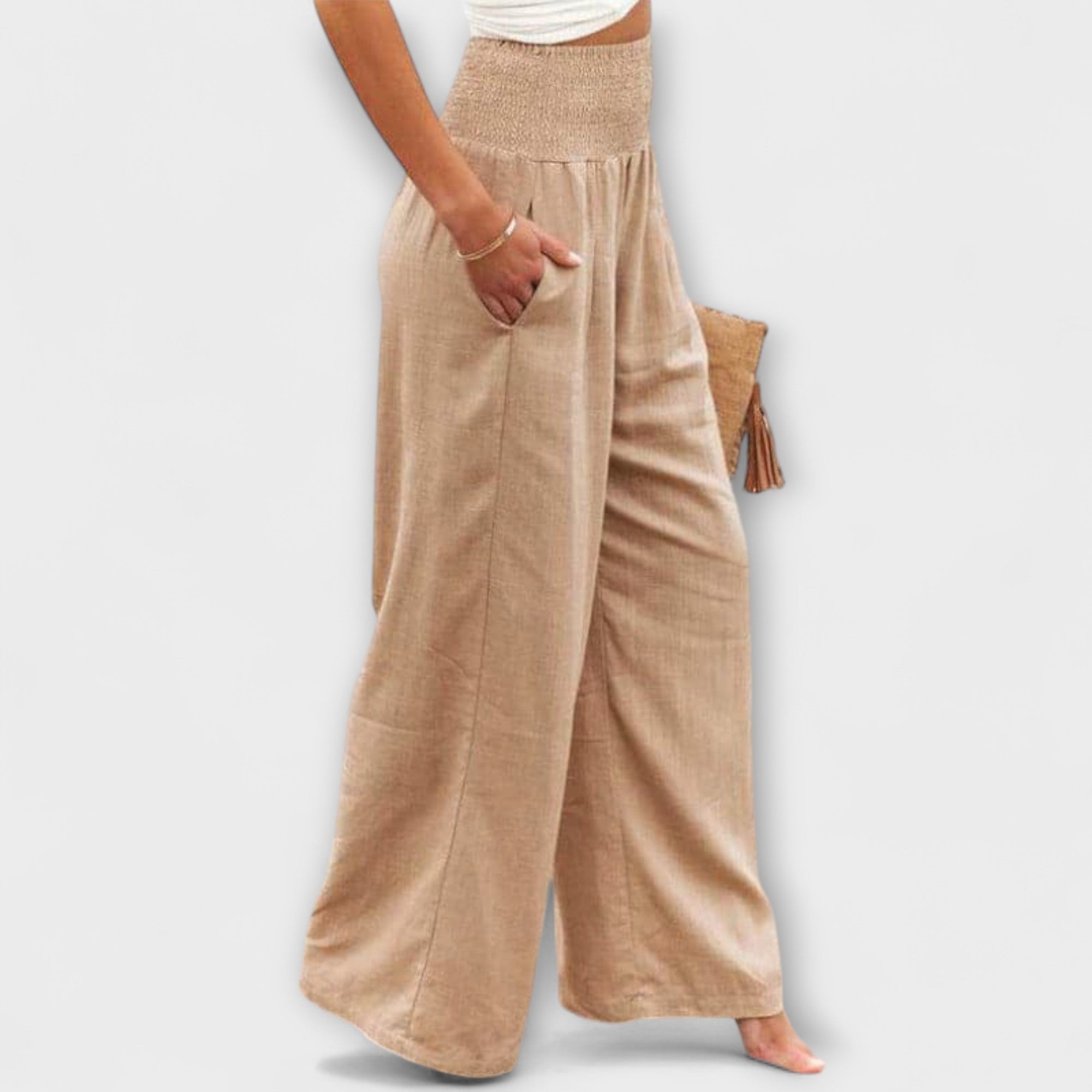 Thearya - Pantalones de lino holgados y casuales LuvaModa