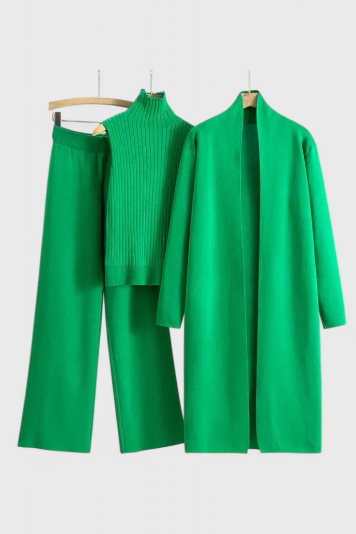 Conjunto de tres piezas de punto Mahalia LuvaModa