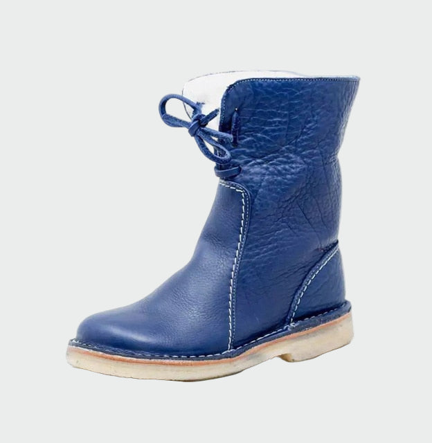 Botas de piel impermeables con forro de lana. LuvaModa