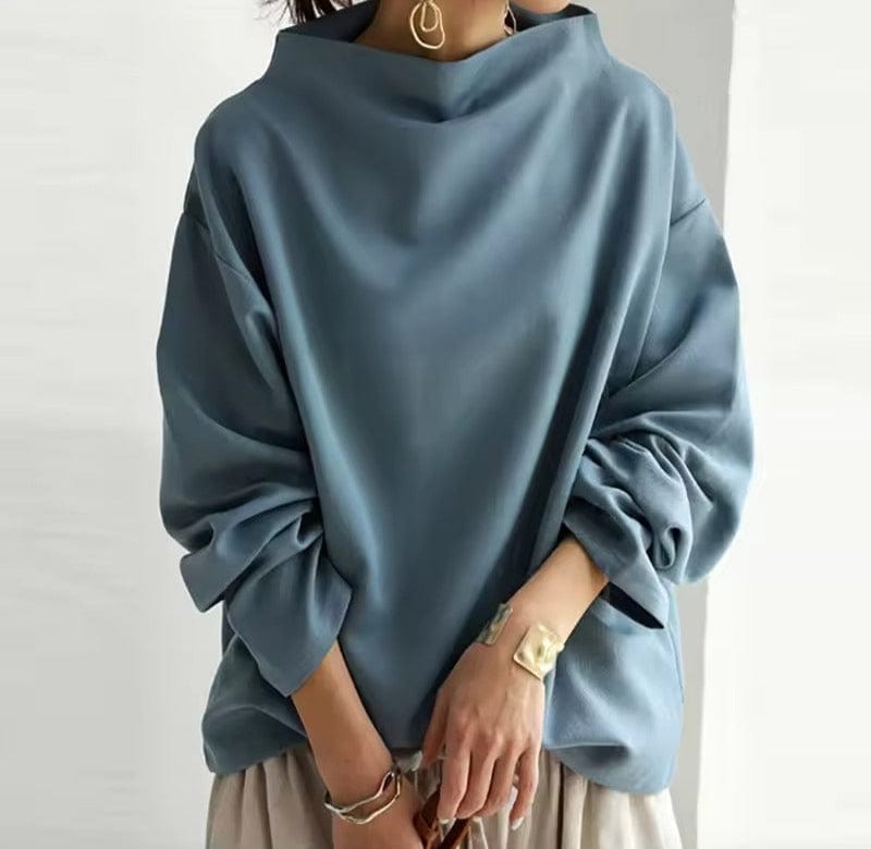 Ellie | Top de punto con cuello alto y textura suave Luvamoda