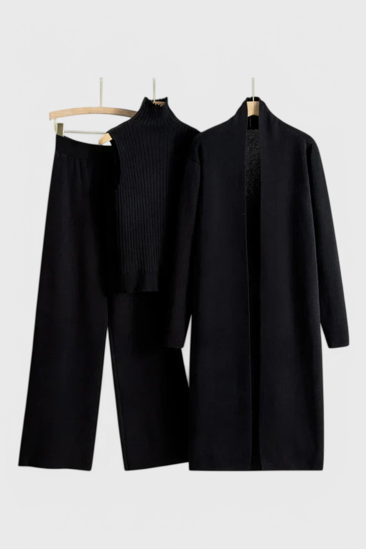 Conjunto de tres piezas de punto Mahalia LuvaModa