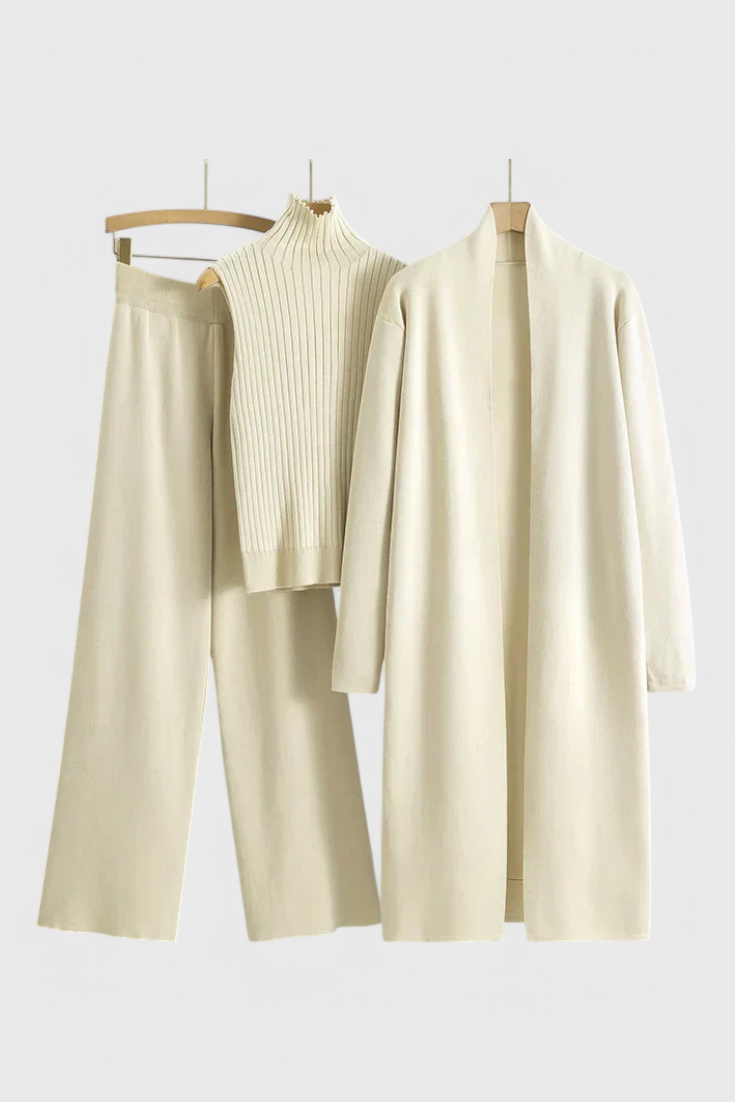 Conjunto de tres piezas de punto Mahalia LuvaModa