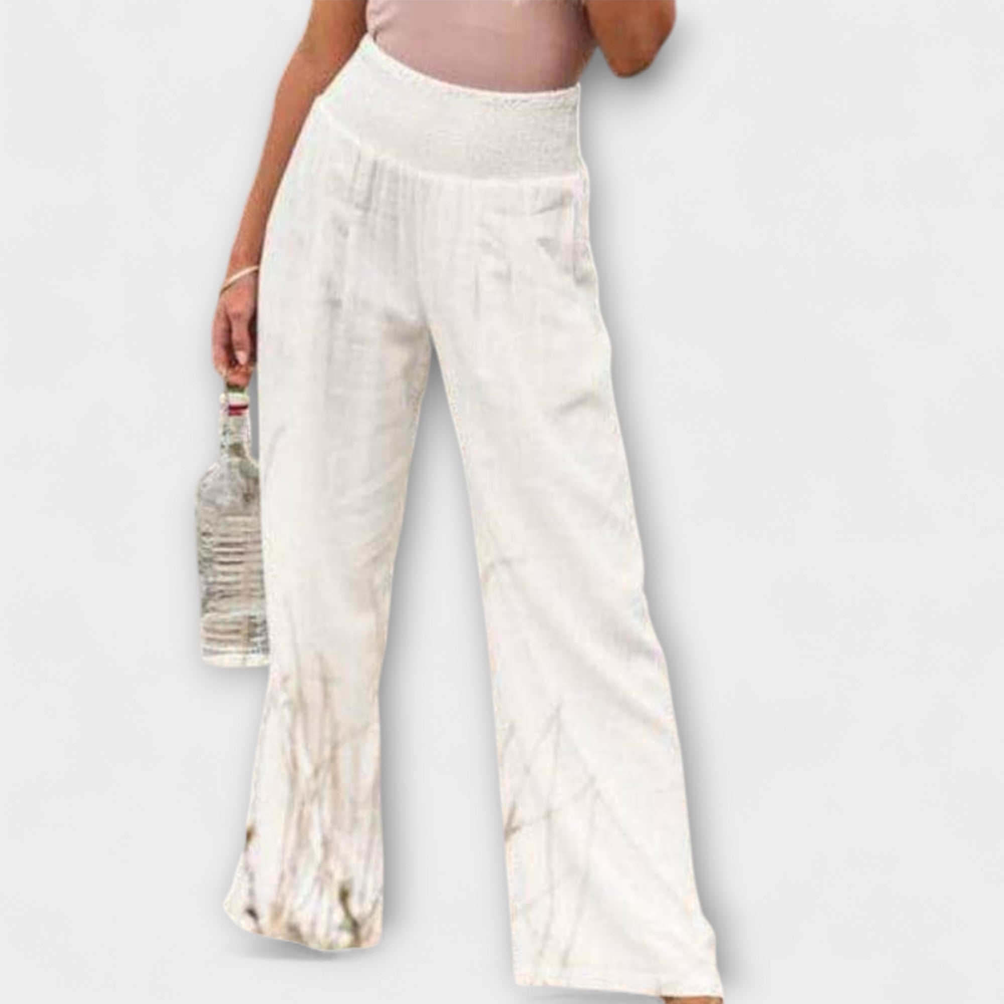 Thearya - Pantalones de lino holgados y casuales LuvaModa