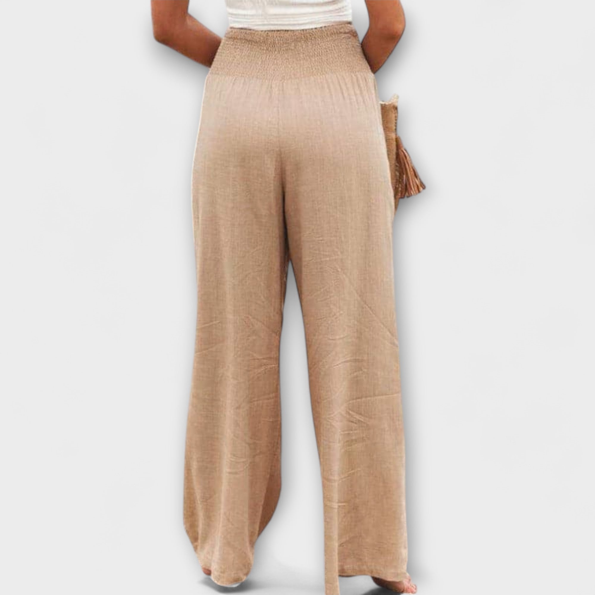 Thearya - Pantalones de lino holgados y casuales LuvaModa