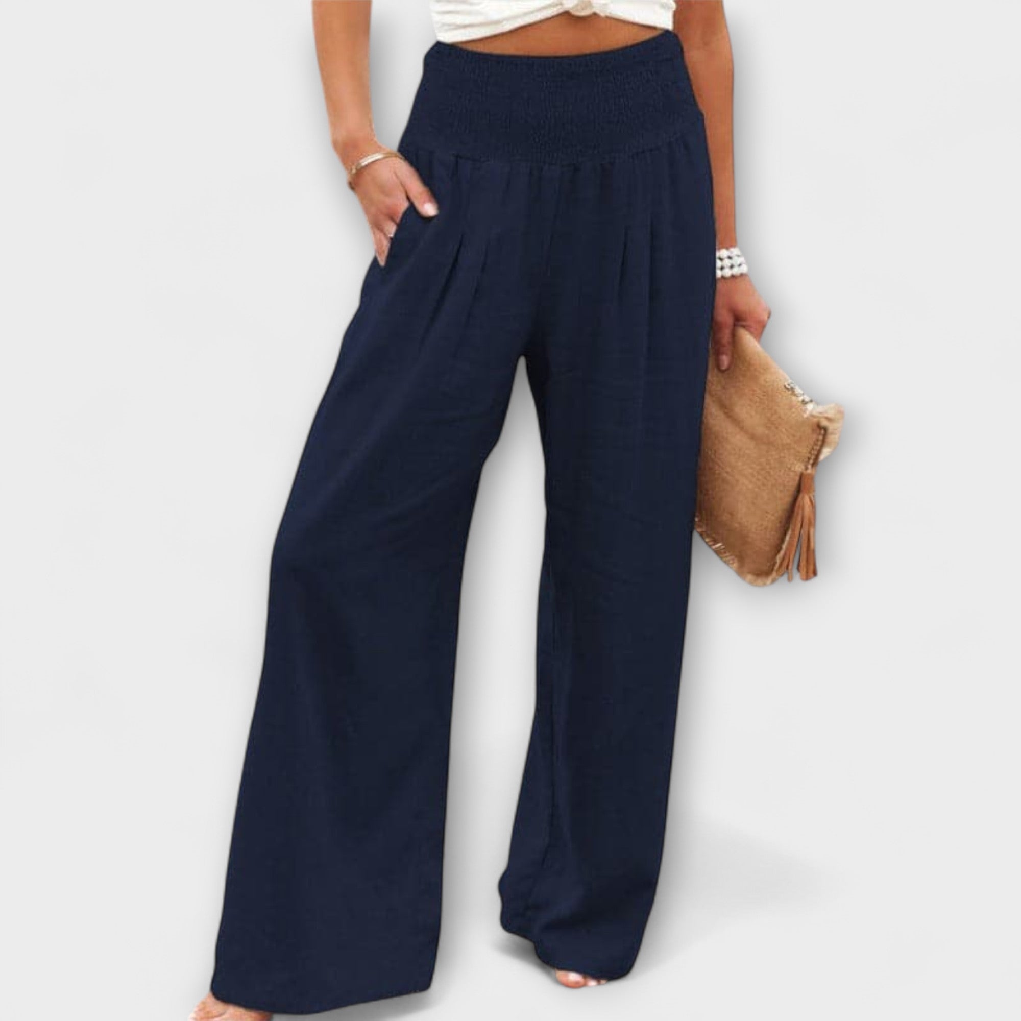 Thearya - Pantalones de lino holgados y casuales LuvaModa
