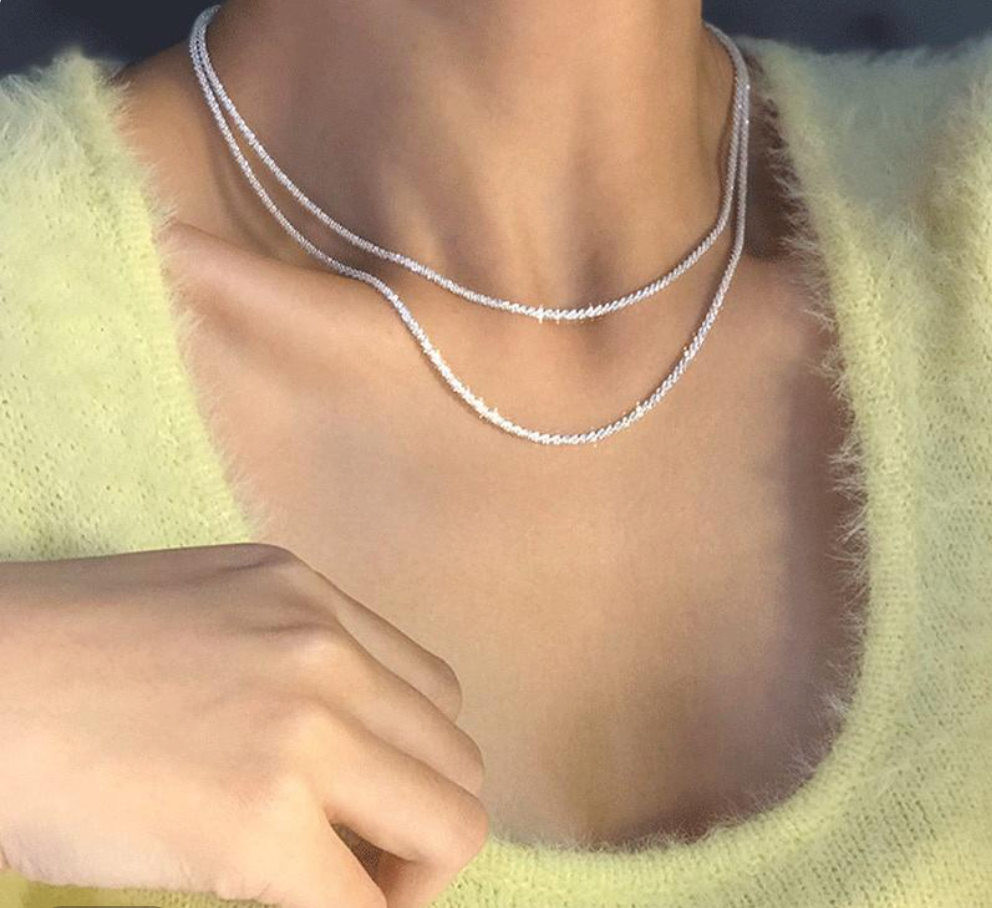 Conjunto de collar de plata LuvaModa