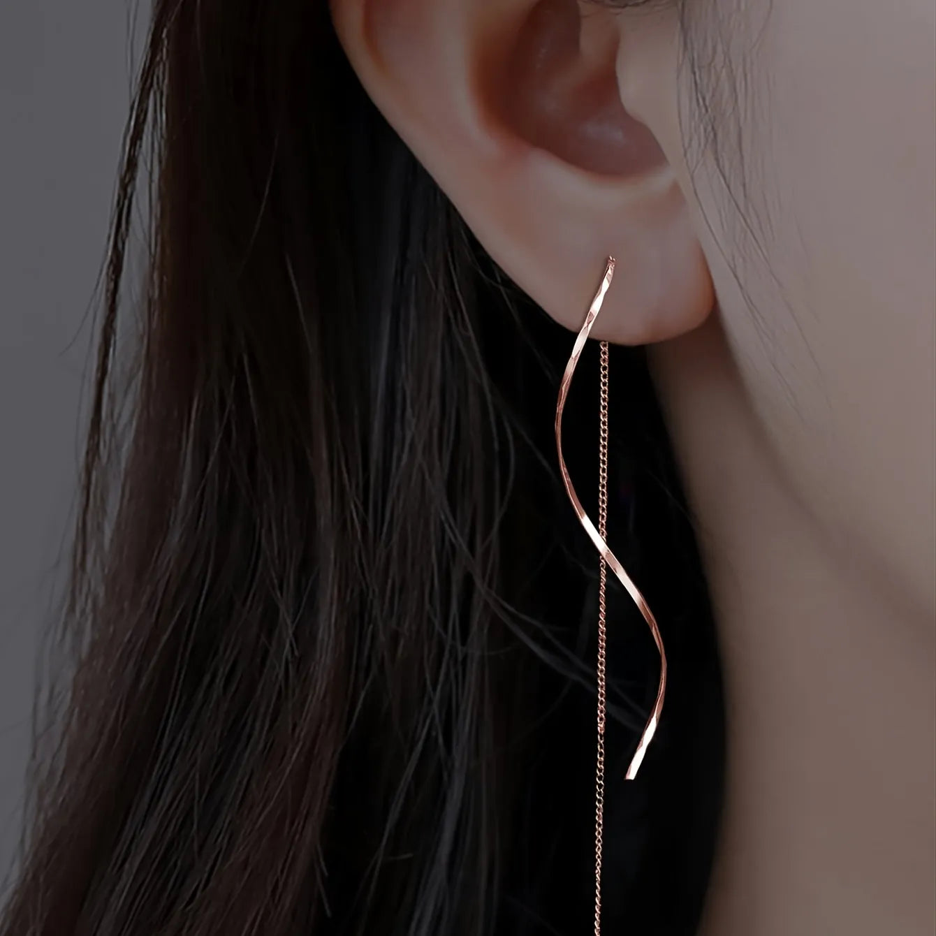 Pendientes con patrón de ondas largas LuvaModa