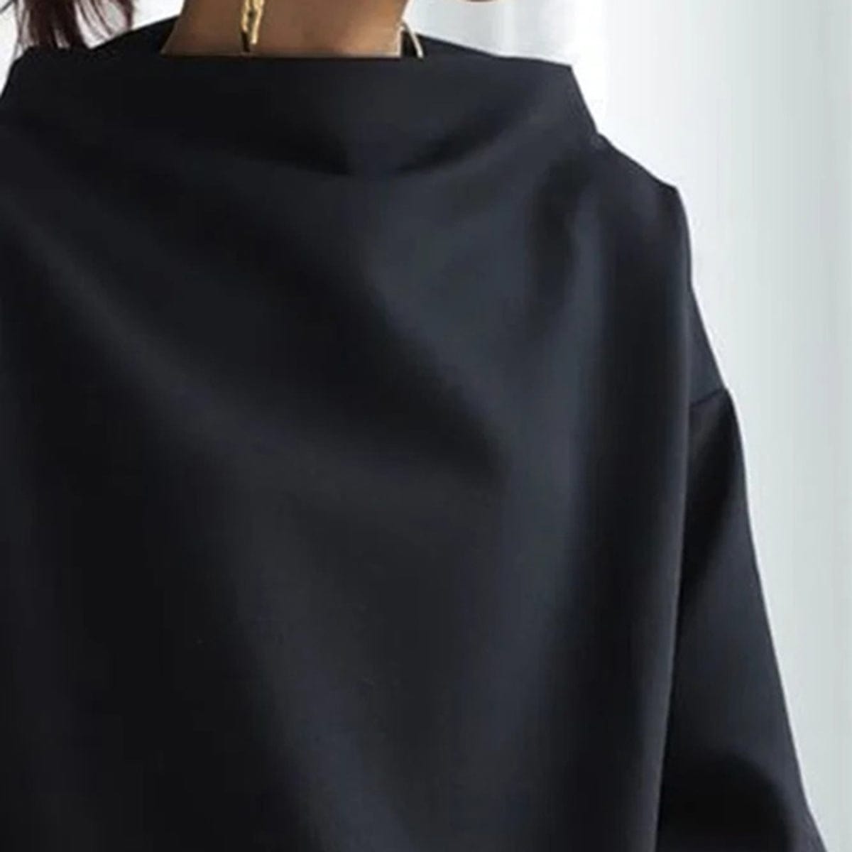 Ellie | Top de punto con cuello alto y textura suave Luvamoda
