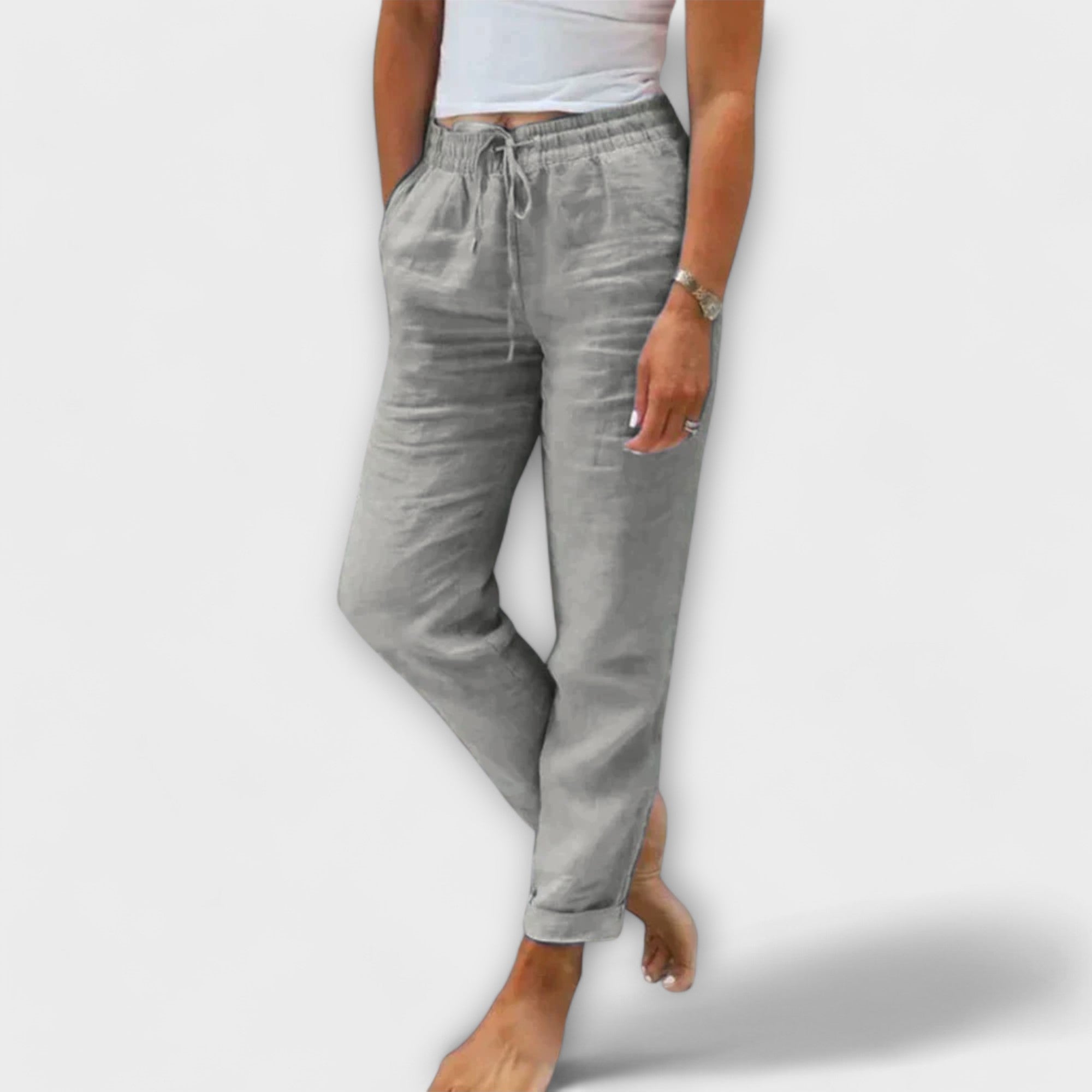 Stacey - Pantalones de lino ligeros LuvaModa
