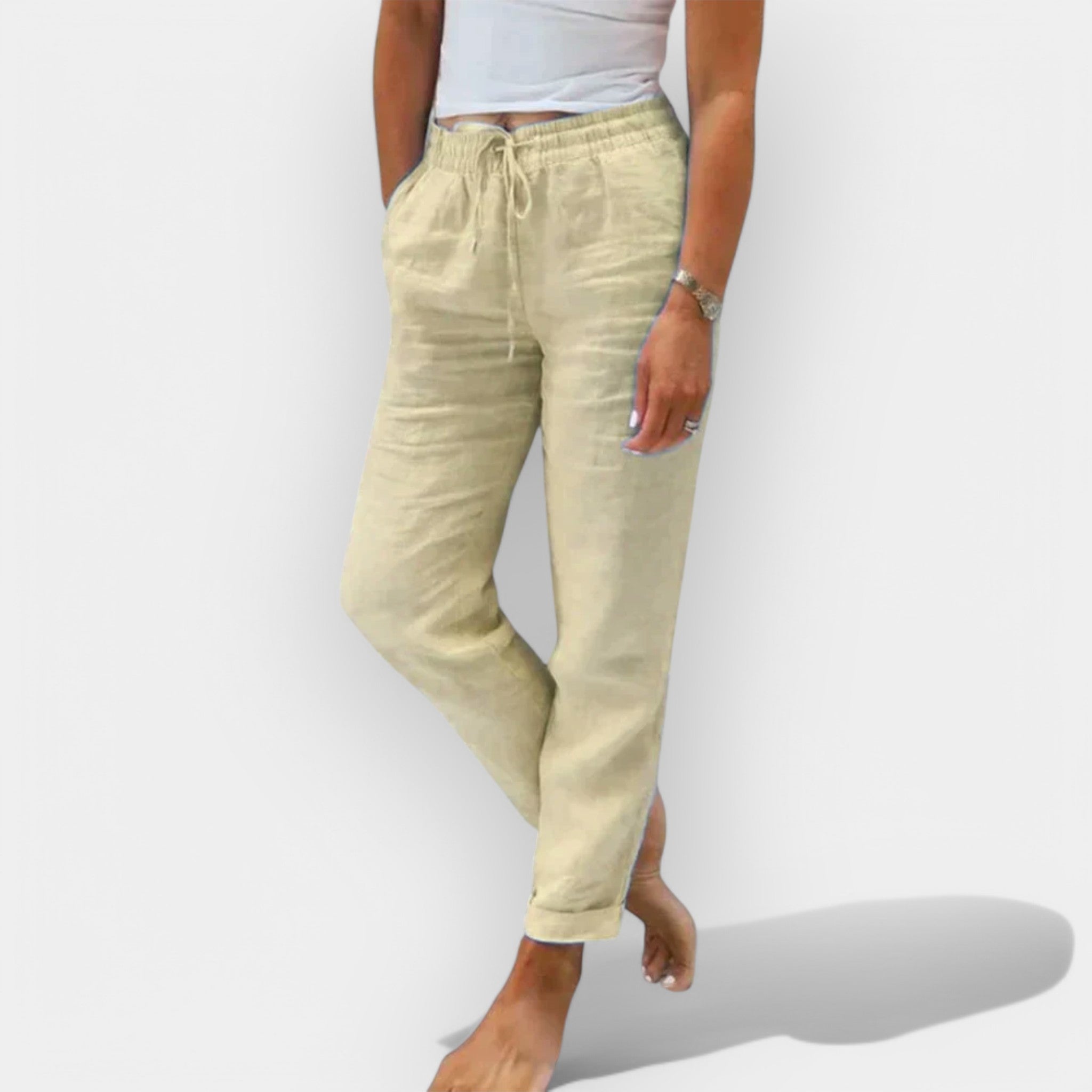 Pantalones de lino actualizados para el verano LuvaModa