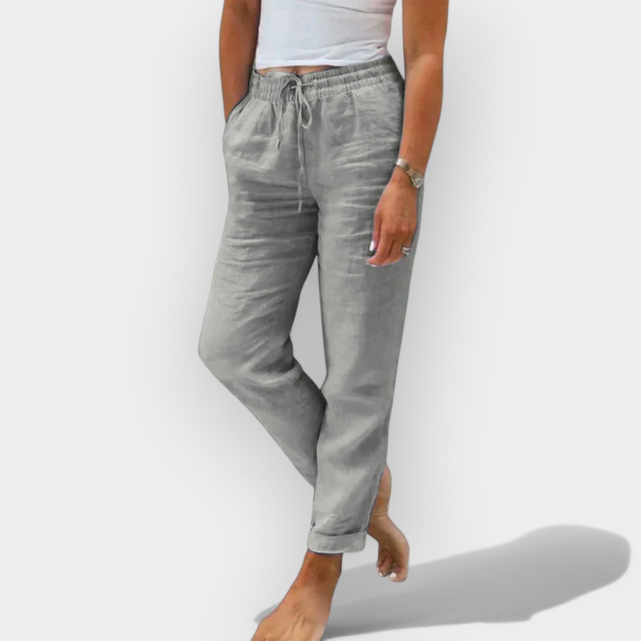 Pantalones de lino actualizados para el verano LuvaModa