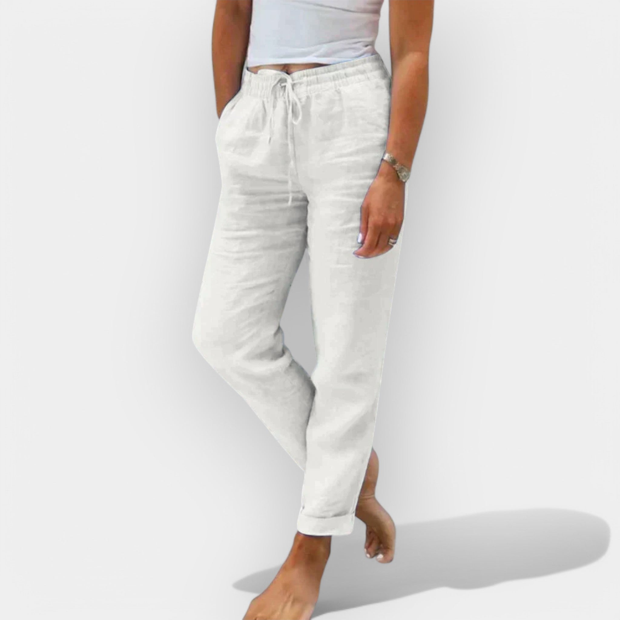 Pantalones de lino actualizados para el verano LuvaModa