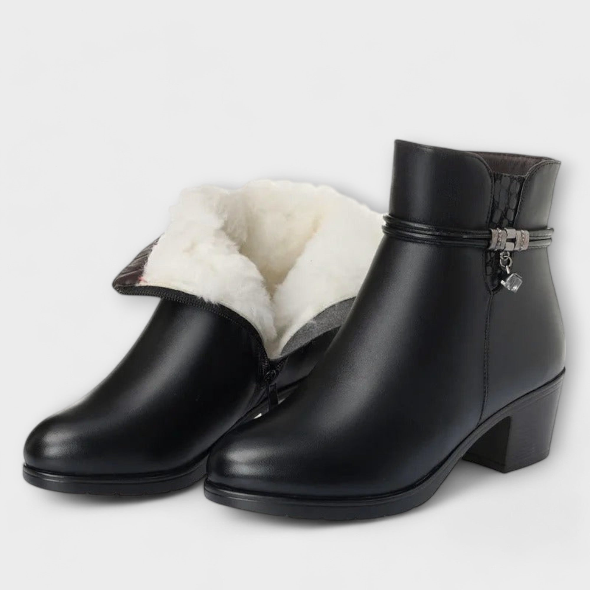 Frederika - Elegantes botas de invierno con cremallera LuvaModa