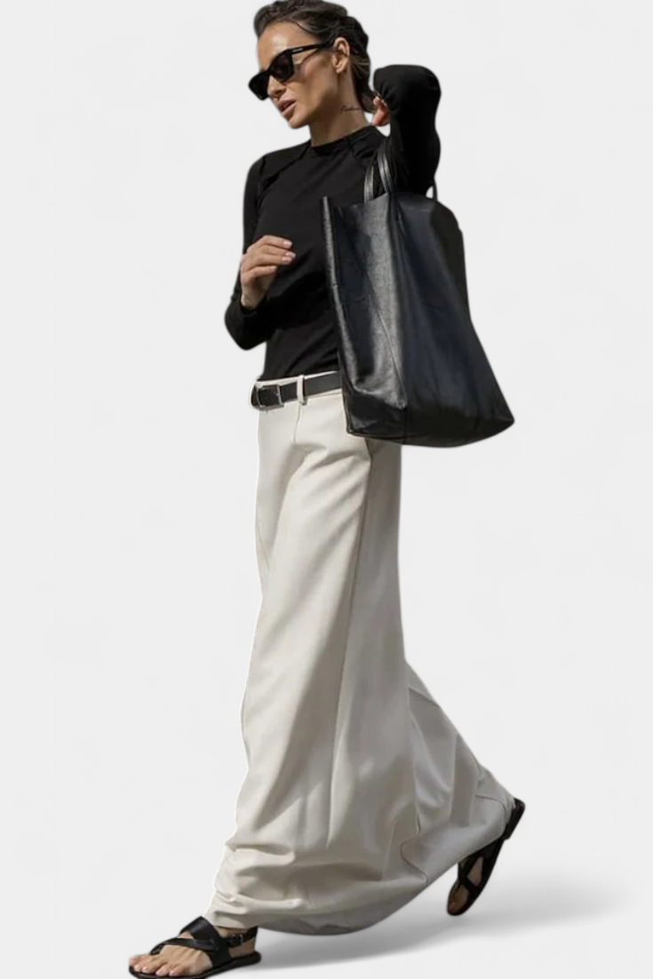 Falda Ada H-Line monocromática con estilo urbano moderno LuvaModa