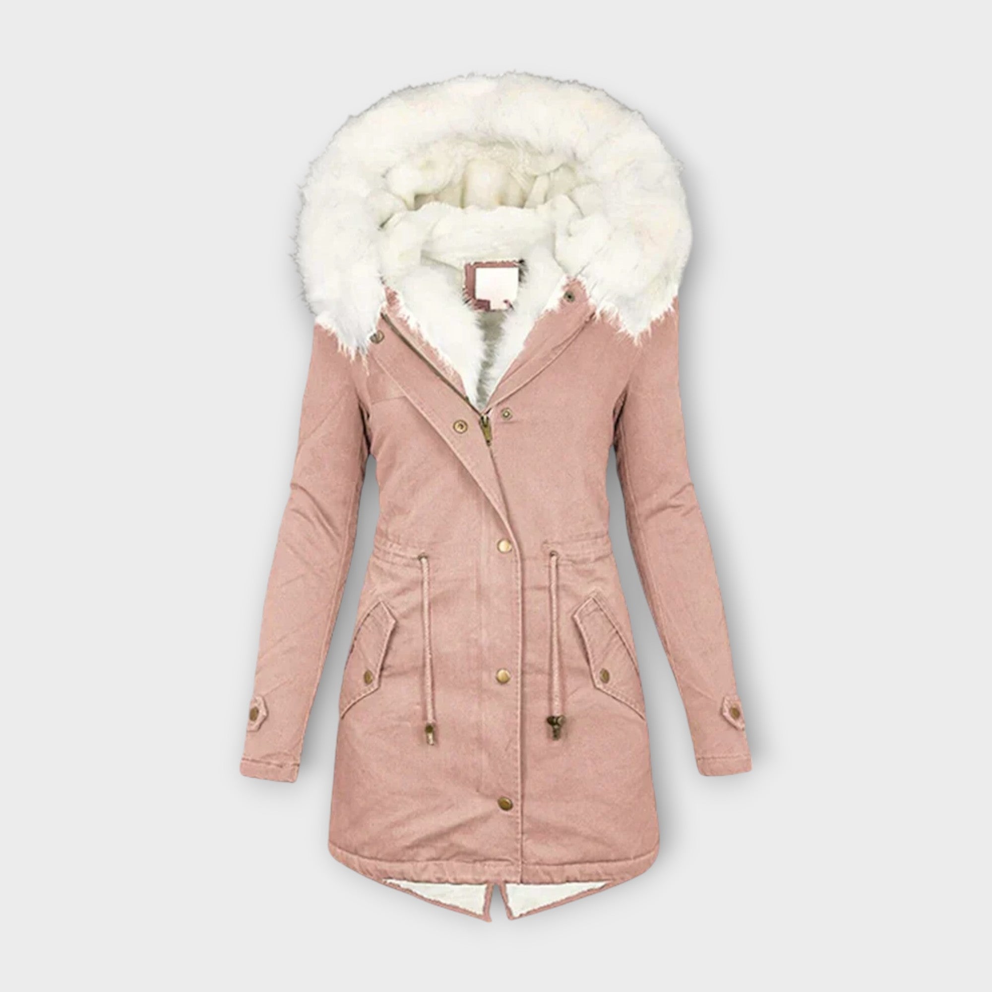 Ivara - Chaqueta de invierno impermeable y forrada de piel Luvamoda