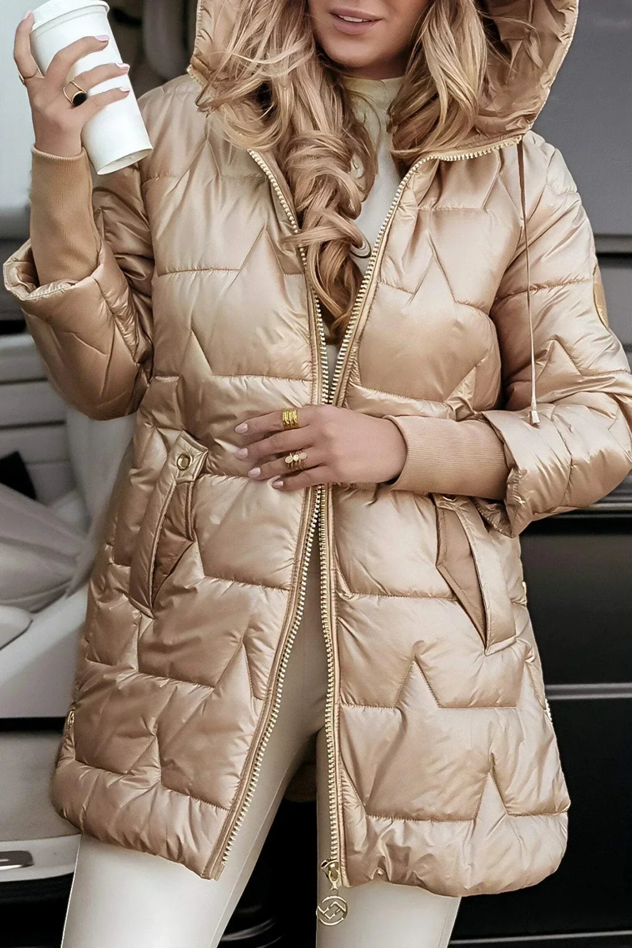 ZEPRINI | ABRIGO IMPERMEABLE SATINADO LuvaModa