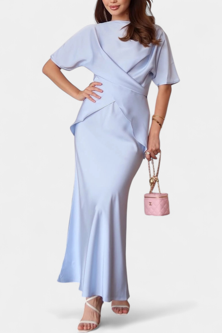 Conjunto de top con tirantes cruzados y falda vaporosa Veleda LuvaModa