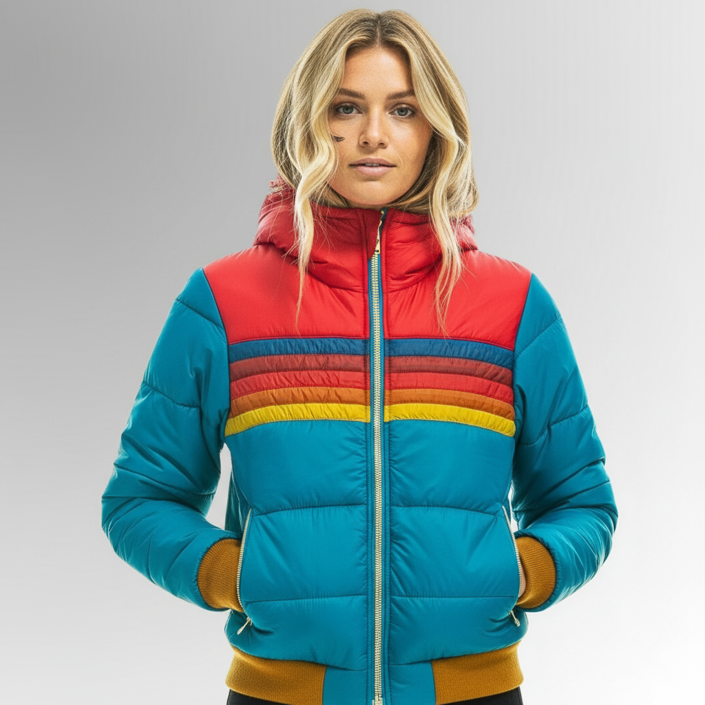 ALLEGRA - ABRIGO PLUMAS MULTICOLOR LuvaModa
