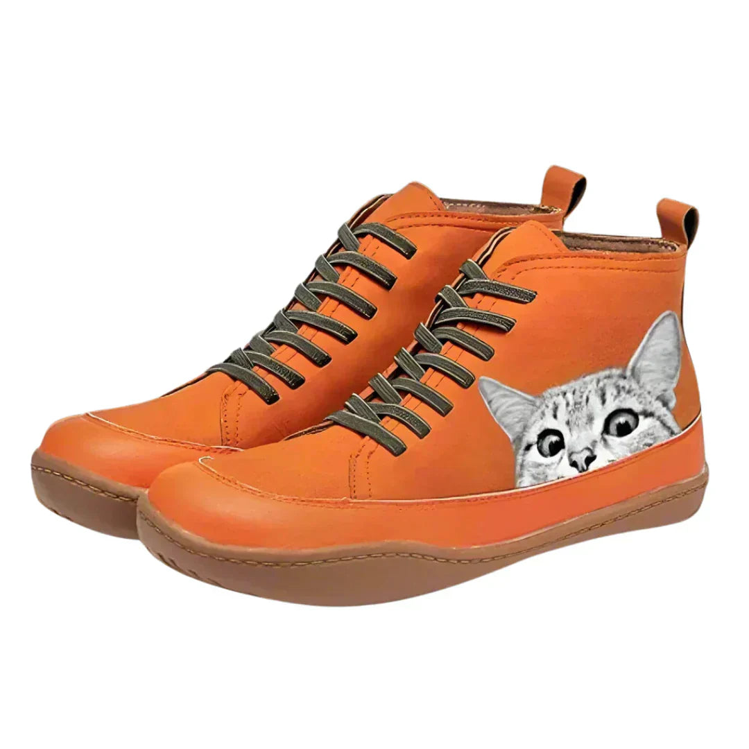Savrani™ | Stivaletti in pelle per amanti dei gatti LuvaModa