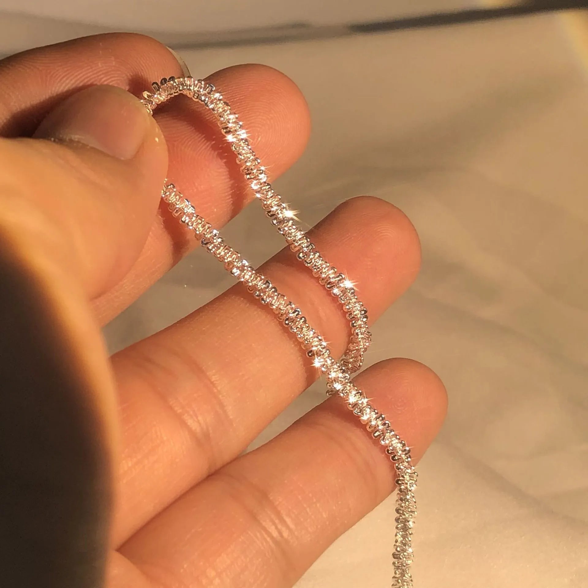 Pulsera de plata brillante LuvaModa